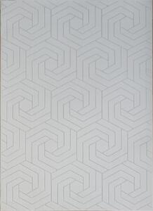 BE Koberec Zen Garden Collection 2401 WHITE - bílý obdélníkový Rozměr: 60x100 cm