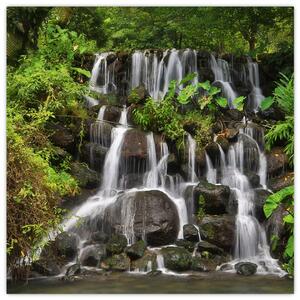 Obraz vodopádů v tropickém lese (30x30 cm)