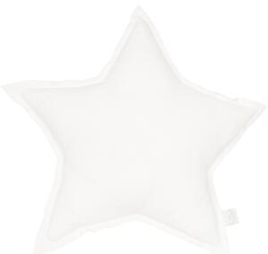 Cotton & Sweets Lněný polštář hvězda bílý 50 cm