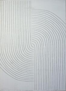 BE Koberec Zen Garden Collection 2403 WHITE - bílý obdélníkový Rozměr: 60x100 cm