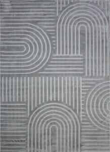 BE Koberec Zen Garden Collection 2405 GREY - šedý obdélníkový Rozměr: 60x100 cm