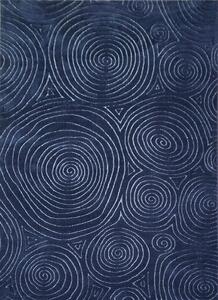 BE Koberec Zen Garden Collection 2404 NAVY - tmavě modrý obdélníkový Rozměr: 160x220 cm
