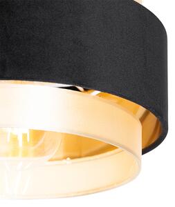 Moderní stropní svítidlo černé se zlatem - Elif