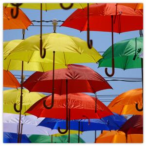 Obraz barevných deštníků (30x30 cm)