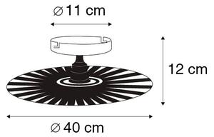 Venkovská nástěnná lampa černá 40 cm - Leia