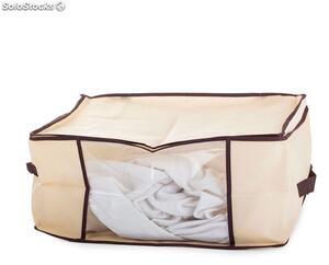 Arte Regal Textilní úložný box na oblečení a povlečení, KIPIT 45x45, béžový