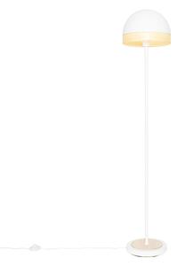 Orientální stojací lampa bílá s ratanem 30 cm - Magna Rattan