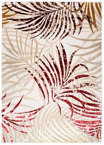 Chemex Moderní koberec Golden - listy 1 - krémový/červený/zlatý Rozměr koberce: 120x170 cm