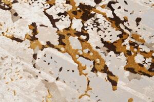 Makro Abra Kusový koberec GOLDEN MZ27D Moderní Abstraktní krémový hnědý Rozměr: 80x150 cm