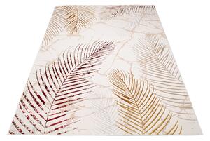Chemex Moderní koberec Golden - listy 2 - krémový/zlatý Rozměr koberce: 160x230 cm