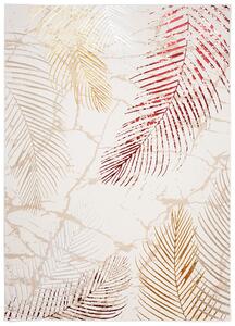 Chemex Moderní koberec Golden - listy 2 - krémový/zlatý Rozměr koberce: 120x170 cm