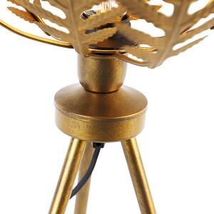 Vintage stolní lampa zlatý 45 cm stativ - Botanica