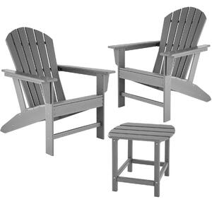 Tectake 404653 2 zahradní židle janis se stolem - světle šedá