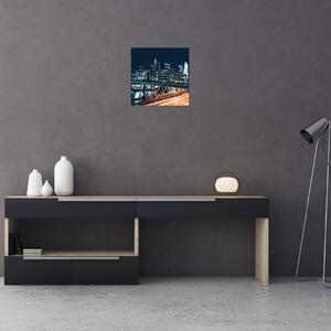 Obraz nočního města (30x30 cm)