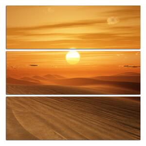 Obraz na plátně - Pouštní západ slunce - čtverec 3917D (60x60 cm)