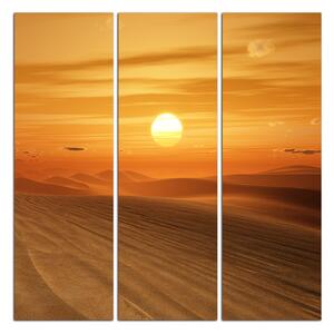 Obraz na plátně - Pouštní západ slunce - čtverec 3917B (105x105 cm)