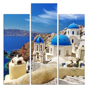 Obraz na plátně - Santorini - čtverec 3911C (75x75 cm)