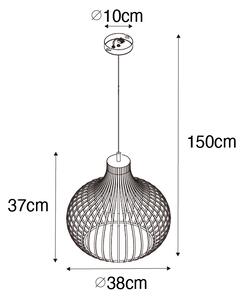 Moderní závěsná lampa hnědá 38 cm - Sapphira