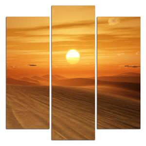 Obraz na plátně - Pouštní západ slunce - čtverec 3917C (75x75 cm)