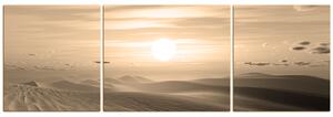Obraz na plátně - Pouštní západ slunce - panoráma. 5917FC (90x30 cm)