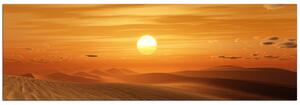 Obraz na plátně - Pouštní západ slunce - panoráma 5917A (105x35 cm)