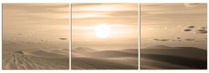 Obraz na plátně - Pouštní západ slunce - panoráma. 5917B (150x50 cm)