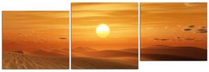 Obraz na plátně - Pouštní západ slunce - panoráma 5917D (150x50 cm)