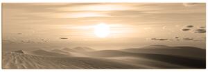 Obraz na plátně - Pouštní západ slunce - panoráma. 5917FA (105x35 cm)