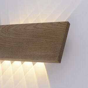 Venkovské nástěnné svítidlo dřevěné 45 cm včetně LED 2-světel - Ajdin