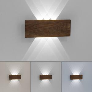 Venkovské nástěnné svítidlo dřevěné 32 cm včetně LED 6 světel - Ajdin