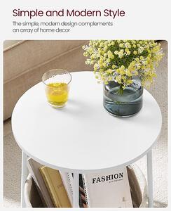 VASAGLE Příruční stolek - bílá/béžová - 45x50x45 cm