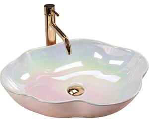 Rea - Umyvadlo na desku Akoya Pearl - pestrá - 50,5x38 cm
