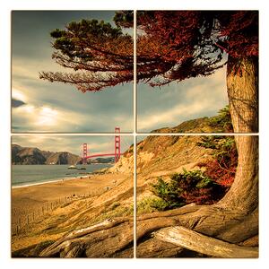 Obraz na plátně - Golden Gate Bridge - čtverec 3922FD (60x60 cm)