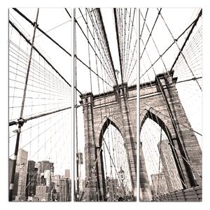Obraz na plátně - Manhattan Bridge - čtverec 3925B (105x105 cm)