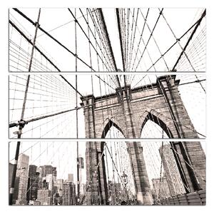 Obraz na plátně - Manhattan Bridge - čtverec 3925C (75x75 cm)