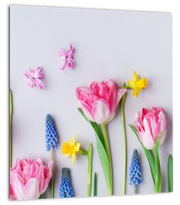 Obraz jarních květin (30x30 cm)