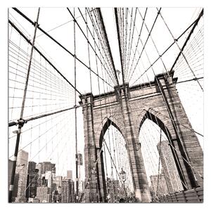 Obraz na plátně - Manhattan Bridge - čtverec 3925A (50x50 cm)