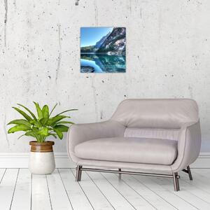 Obraz vysokohorského jezera (30x30 cm)
