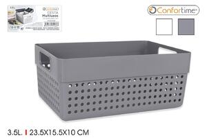 CONFORTIME XL - Univerzální košík na organizaci bez víka, série KOLE (23,5x15,5) - šedý