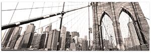 Obraz na plátně - Manhattan Bridge - panoráma 5925A (105x35 cm)