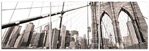 Obraz na plátně - Manhattan Bridge - panoráma 5925B (90x30 cm)