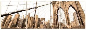 Obraz na plátně - Manhattan Bridge - panoráma 5925FC (90x30 cm)
