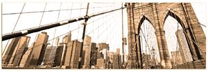 Obraz na plátně - Manhattan Bridge - panoráma 5925FA (105x35 cm)