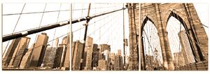 Obraz na plátně - Manhattan Bridge - panoráma 5925FB (90x30 cm)