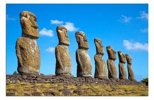 Obraz na plátně - Ahu Akivi moai 1921A (100x70 cm)