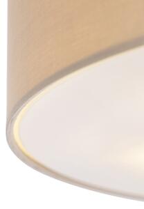 Venkovská stropní lampa béžová 50 cm - buben