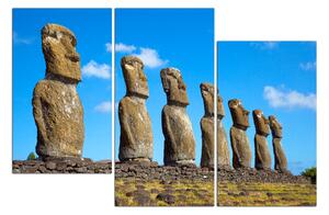 Obraz na plátně - Ahu Akivi moai 1921C (150x100 cm)