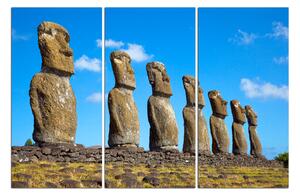 Obraz na plátně - Ahu Akivi moai 1921B (90x60 cm )
