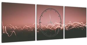 Abstraktní obraz (s hodinami) (90x30 cm)