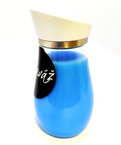 Arte Regal Dóza - láhev, skleněná nádoba s nálevkou / dávkovačem, otočné víko - 1,5l , bílá - Chci to bez štítku AR50723